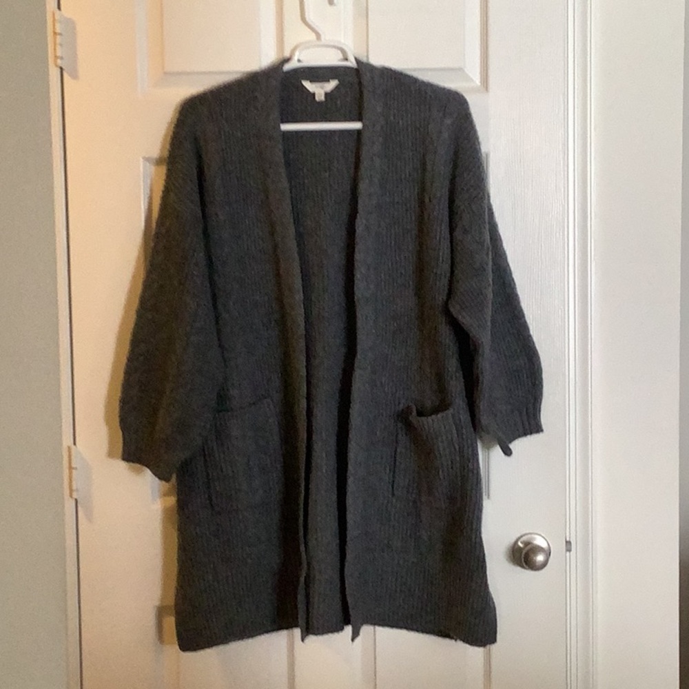 Terra & Sky Women’s Plus Size Cable Duster Cardigan Sweater, Midweight